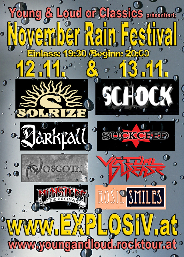 NOVEMBER RAIN FESTIVAL: 12 + 13.11. in Graz