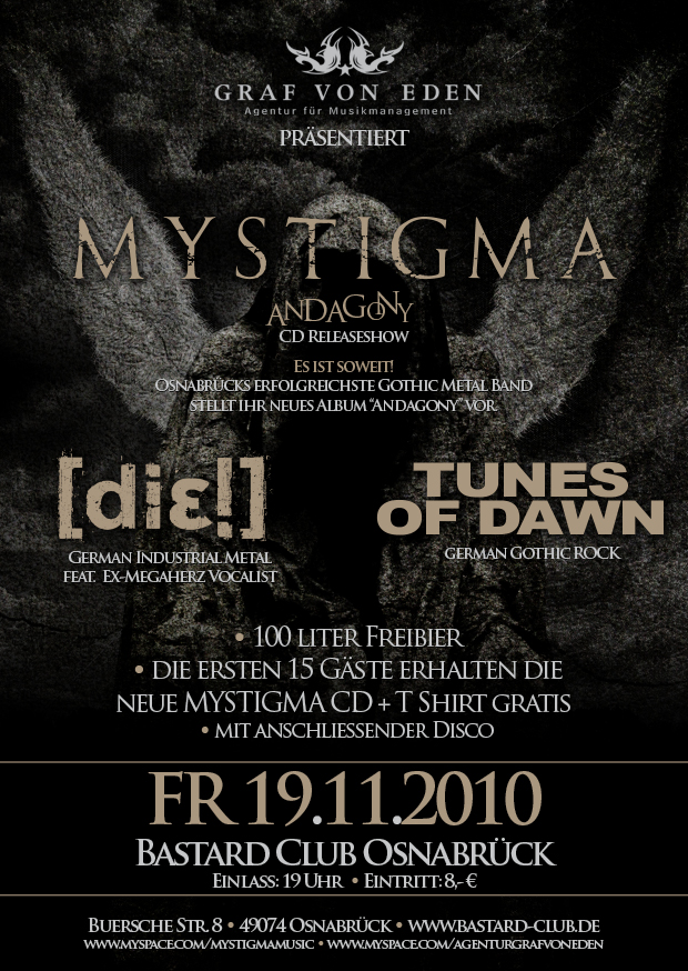 MYSTIGMA: Releaseparty und weitere Tourdaten
