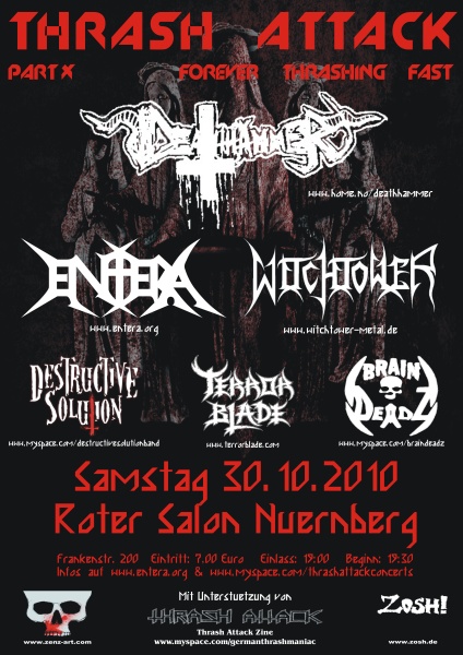 THRASH ATTACK FESTIVAL: 30.10. in Nürnberg